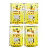 100% Pure Indian A2 Cow Ghee By Gavyamart | Rich In Healthy Fat Nutrients Desi Cow Ghee Perfect For Cooking | 4 Litr (1 Litr * 4) 135.2 Ounce | Tin Pack